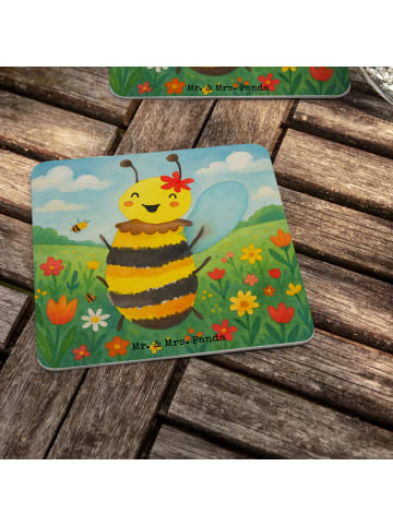 Mr. & Mrs. Panda Tischuntersetzer Biene Happy Design ohne Spruch in Weiß