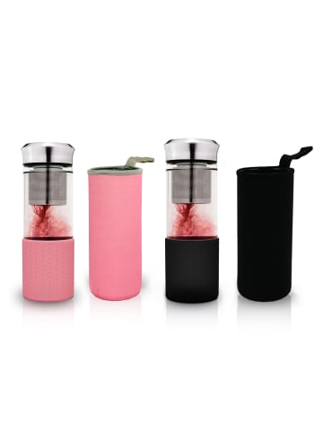 Creano 2er Set Creano "Teamaker" in Rosa und Schwarz, 400ml