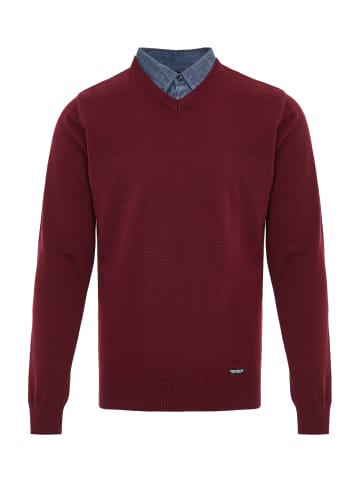 Threadbare Strickpullover THB Jumper Panda in Burgundy
