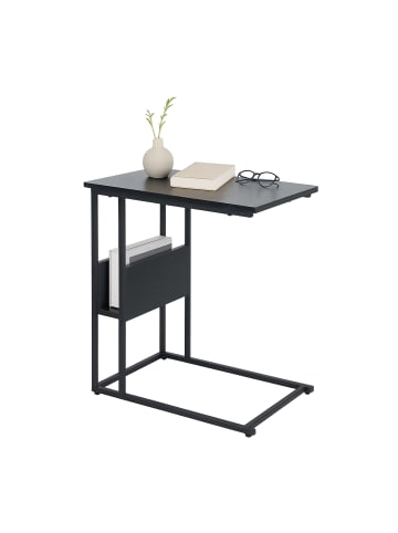 relaxdays Beistelltisch in Schwarz - (B)55 x (H)60 x (T)36 cm