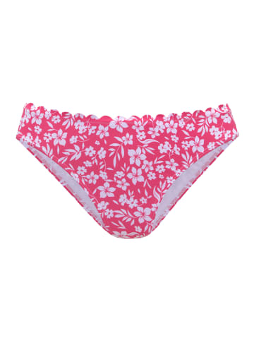 Vivance by Lascana Bikini-Hose in neonpink-weiß