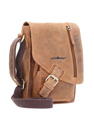 Greenburry Vintage Umhängetasche Leder 18 cm brown