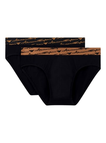 Emporio Armani 2er Pack Brief in Schwarz