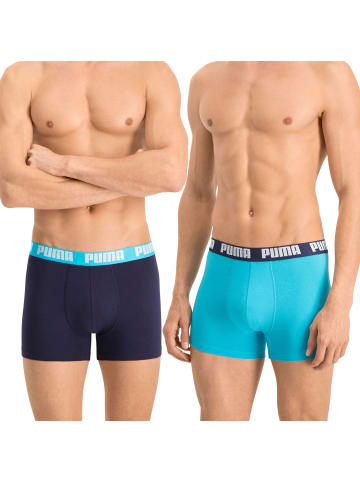 Puma Bodywear Boxershorts 4er Pack in Navy / Türkis