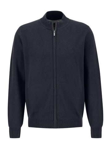 FYNCH-HATTON Cardigan-Zip, Structure in Blau