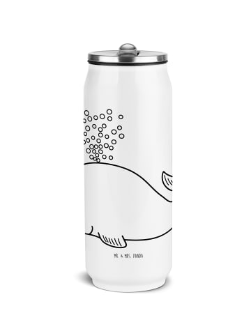Mr. & Mrs. Panda Wasserflasche Wal Konfetti ohne Spruch in Weiß