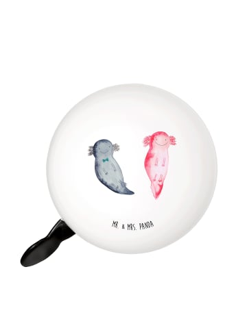 Mr. & Mrs. Panda Fahrrad Klingel Axolotl Freundin ohne Spruch in Weiß