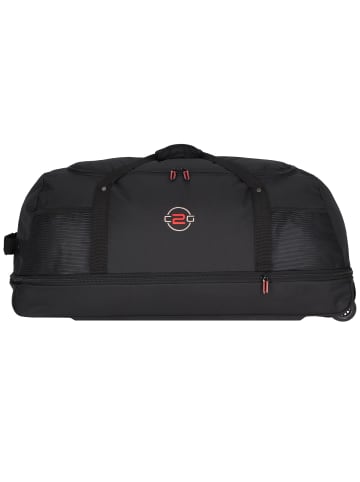 Nowi 3 Rollen Reisetasche 84 cm mit Dehnfalte schwarz