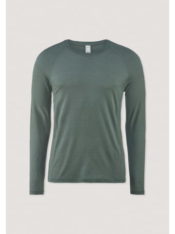 Hessnatur Hessnatur Wool-Silk Longsleeve aus Bio-Merinowolle mit Seide in fichtengrün