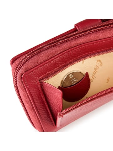 Esquire Primavera Geldbörse RFID Schutz Leder 15.5 cm in rot
