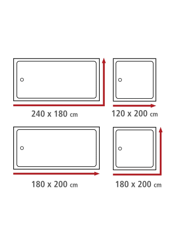 Wenko Duschvorhang ALARA in Mehrfarben, (B) 180 x (L) 200 cm
