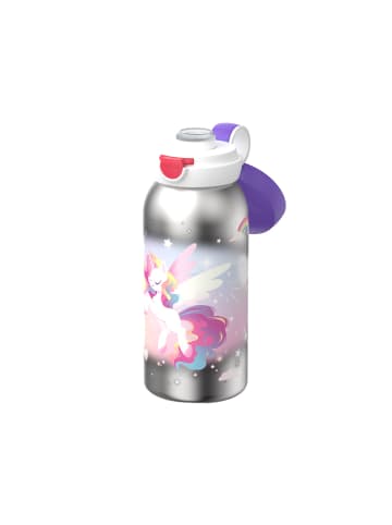 Mepal Edelstahl-Trinkflasche mit Klappdeckel Campus in 600 ml in Unicorn Glow