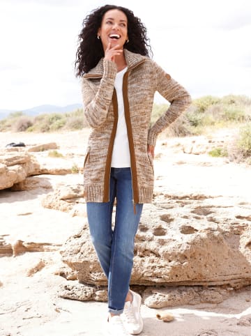 WITT WEIDEN Strickjacke in braun-ecru-meliert