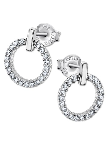 LOTUS silver Ohrringe Silber 925 Sterling Silber Kreis Ohrstecker