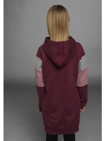Kidsworld Sweatkleid in bordeaux/rosa