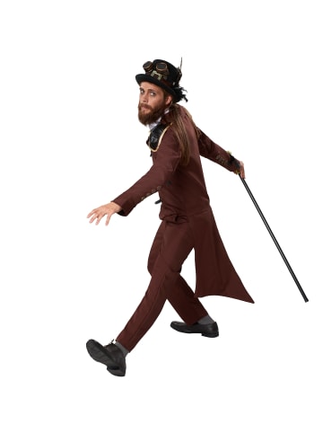 tectake Extravagantes Steampunk-Outfit, schwarz/braun