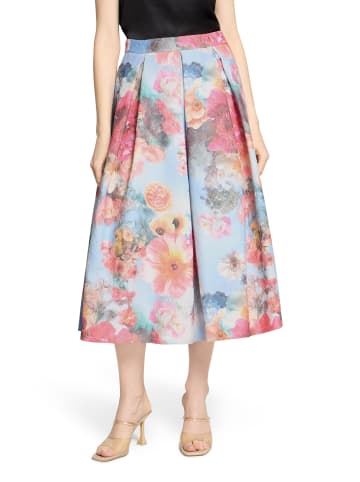 Vera Mont Faltenrock mit Jacquard in Blue/Rosé