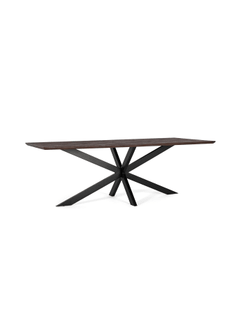 Giner y Colomer Esstisch aus Akazienholz und Metallbeinen 230 cm in Brown