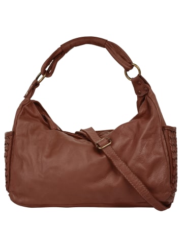 Samantha Look Handtasche echt Leder in cognac