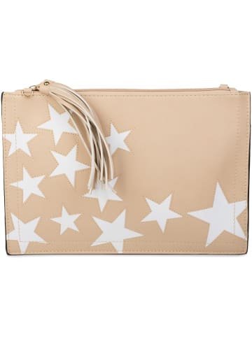 styleBREAKER Clutch Handtasche in Beige