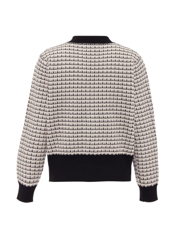 faina Women Cardigan in Wollweiss Schwarz