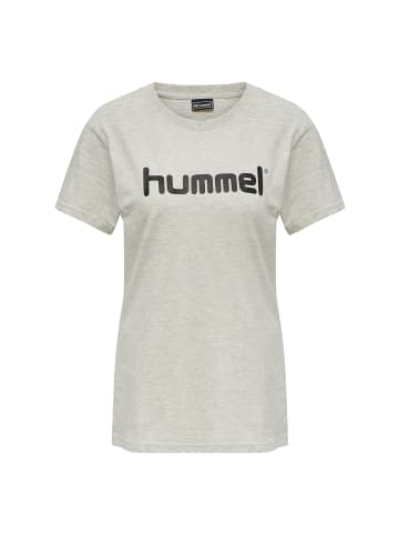 Hummel T-Shirt Training Kurzarm Sport Rundhals Figurbetont in Grau