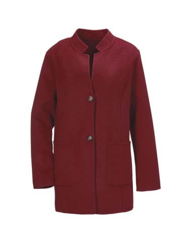 GOLDNER Kurzgröße:  Outdoormantel Moderner Kurzmantel mit Wollanteil in dunkelrot