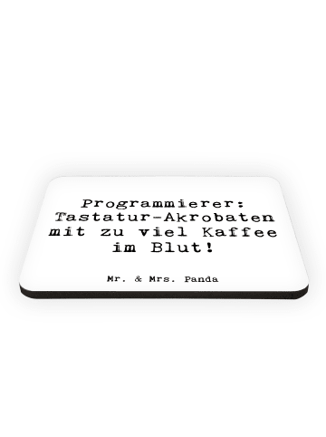 Mr. & Mrs. Panda magnet Spruch Programmierer Kaffeeheld mit Spruch in Weiß