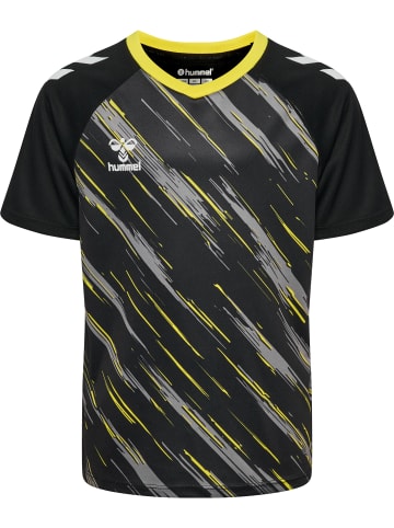 Hummel T-Shirt Raglanärmel Hmlmatch Kinder in BLACK/BLAZING YELLOW