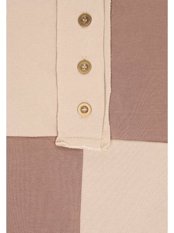 Swirly Women Sweatshirt in Beige Brown