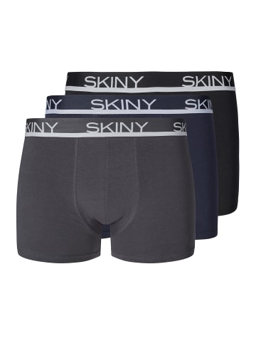 Skiny Retro Short / Pant Cotton in Grau / Blau