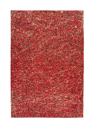 Arte Espina Wohnzimmer Teppich – Kurzflorteppich Finish 125 in rot - gold - rechteckig