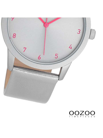 Oozoo Analog-Armbanduhr Oozoo Timepieces silber mittel (ca. 38mm)