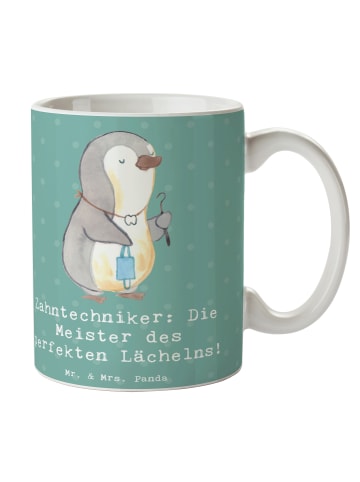 Mr. & Mrs. Panda Motivtasse Zahntechniker Lächeln mit Spruch in Meeresbrise