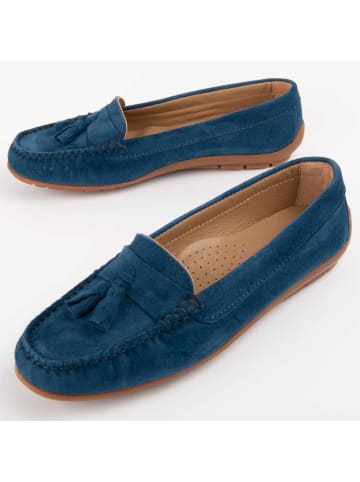 Purapiel Mokassins Weiße Schuhe Meilis4 in Blau