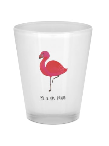 Mr. & Mrs. Panda Schnapsglas Flamingo Classic ohne Spruch in Transparent