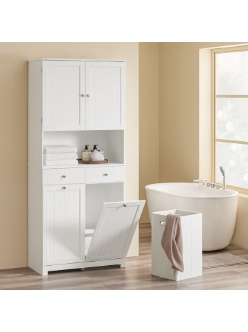 SoBuy Badezimmerschrank in Reinweiß - (W) 38 x (H) 181 x (L) 78 cm
