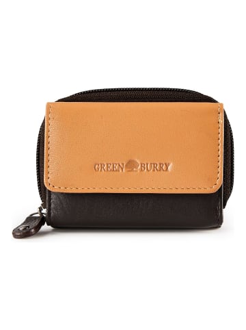 Greenburry Nappa Geldbörse RFID Schutz Leder 11 cm in brown-tan