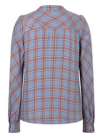 More & More Karobluse in small woven check blue