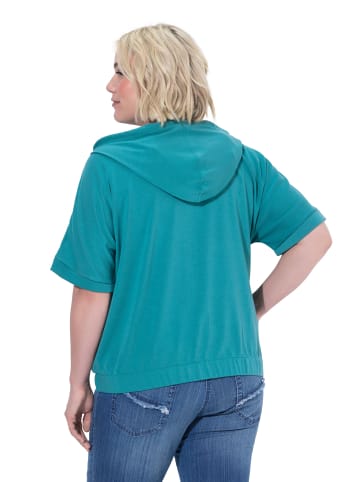 Ulla Popken Sweatjacke in türkis