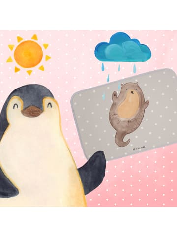 Mr. & Mrs. Panda Badteppich Otter Umarmen ohne Spruch in Grau Pastell
