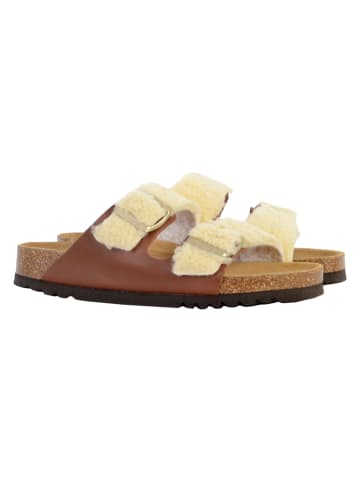 Scholl Leder-Pantoletten „Josephine“ Beige