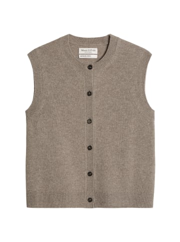 Marc O'Polo Ärmelloser Cardigan regular in Stone Taupe Melange