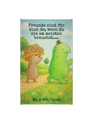 Mr. & Mrs. Panda Gästehandtücher Schildkröte Maus Design mit Spruch in Weiß