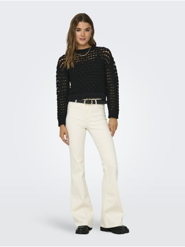 ONLY Cropped Pullover für in schwarz