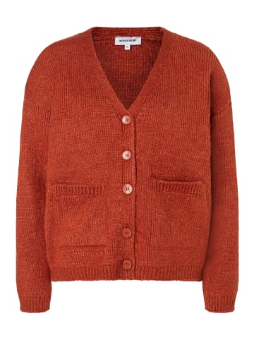 More & More softer, sportiver Cardigan in chilli orange
