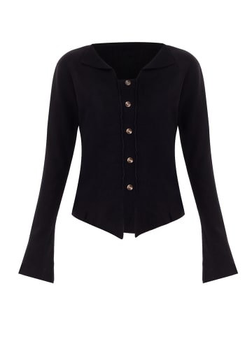 SANIKA Strickjacke in Schwarz