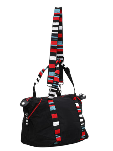 Mindesa Damen Umhängetasche in Schwarz Mehrfarbig