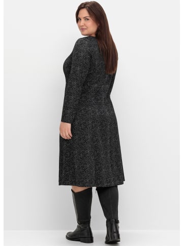 sheego Shirtkleid in schwarz-gemustert