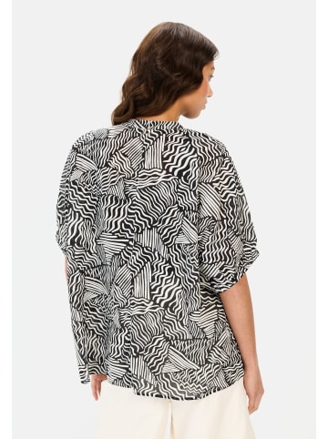 Camel Active Schlupfbluse mit Allover Print in Schwarz